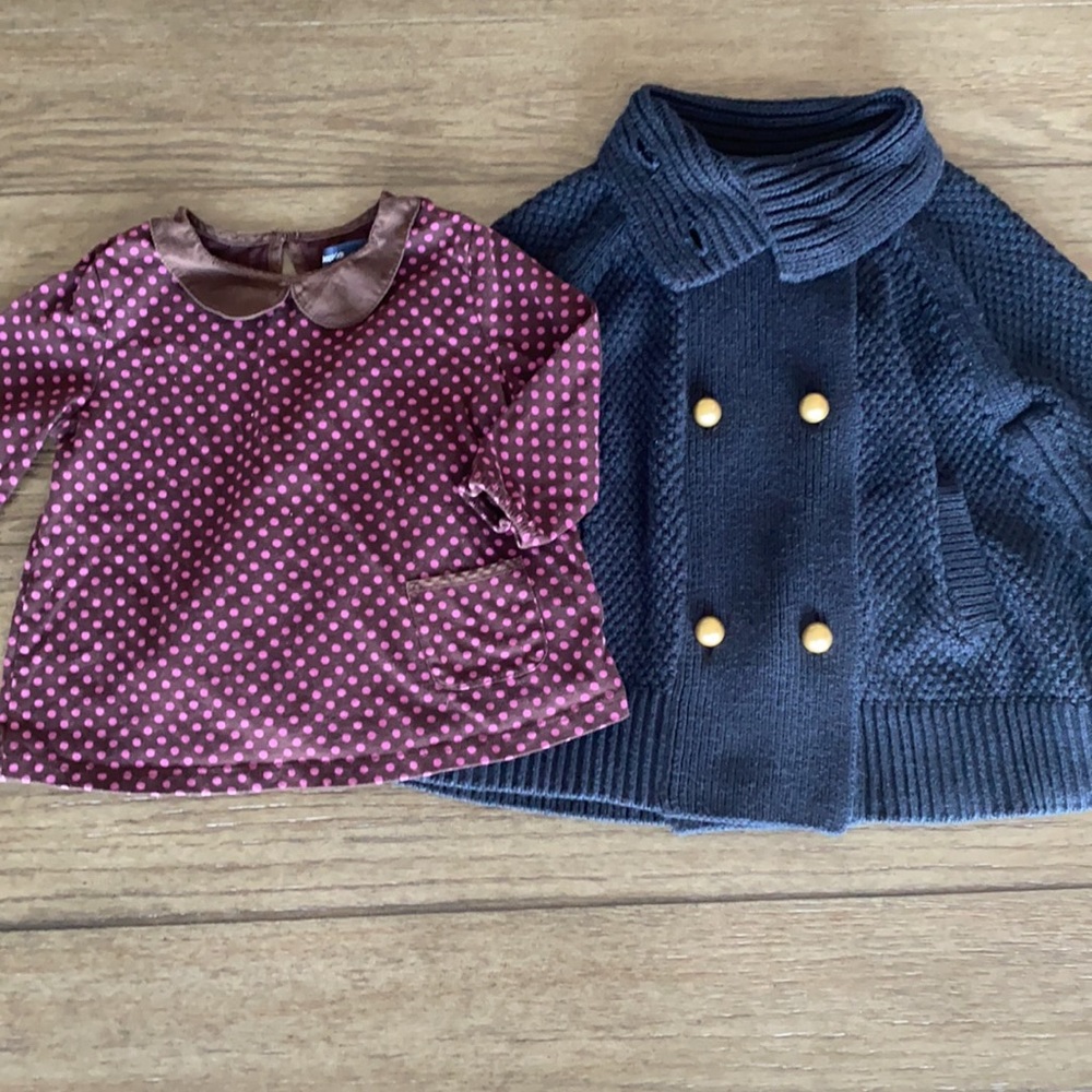 ❄️📍Gap Sweater Poncho and Long Sleeve Top 📍❄️